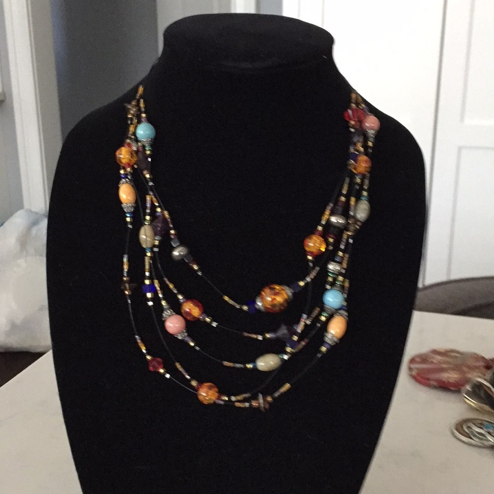 Chico’s multi color bead necklace